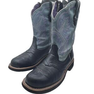 Ariat Women’s Western Style Leather Boots with Detailed Embroidery - Size 8